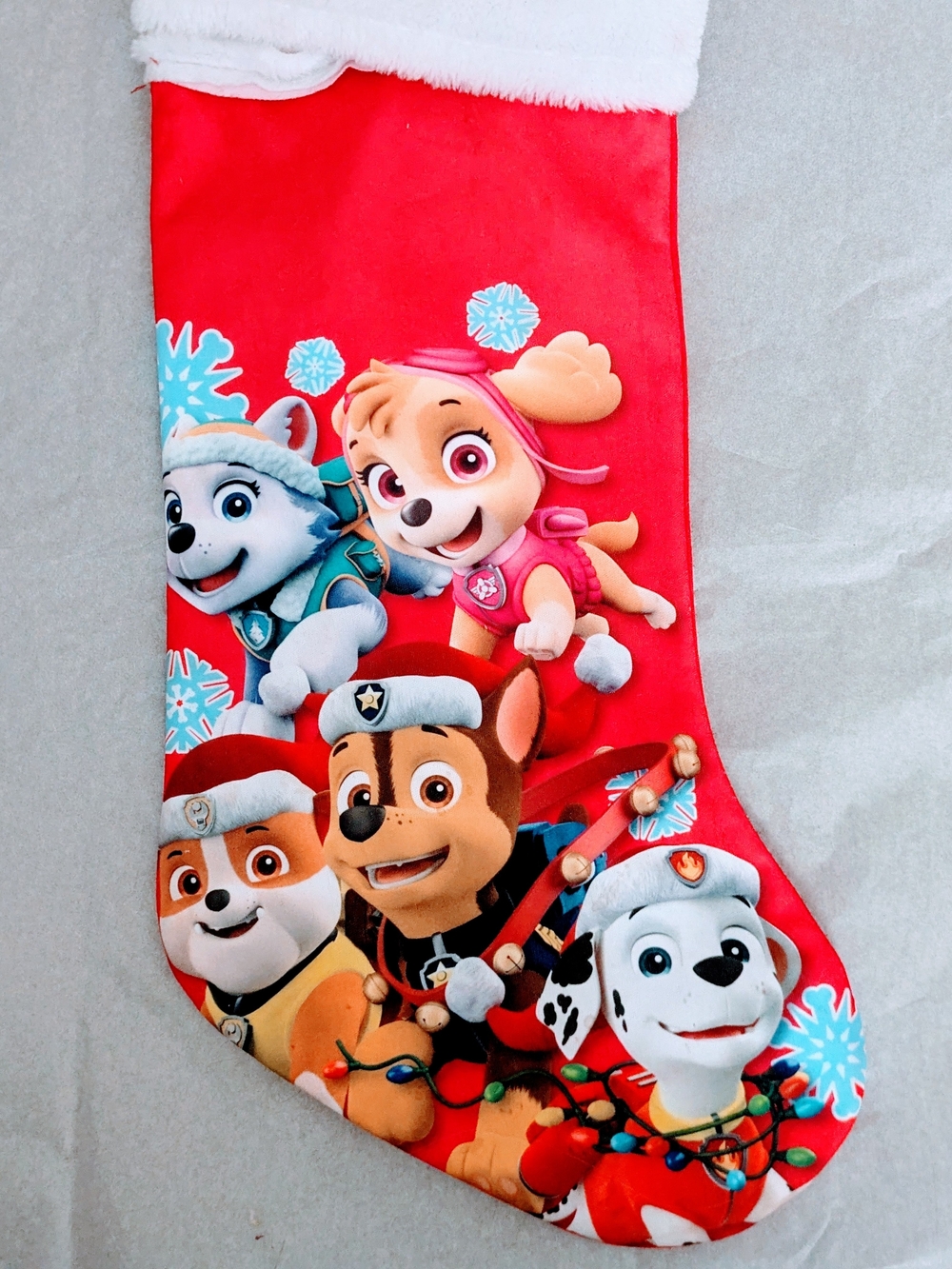 Paw Patrol Red Holiday Dog Stocking - Official Character Design